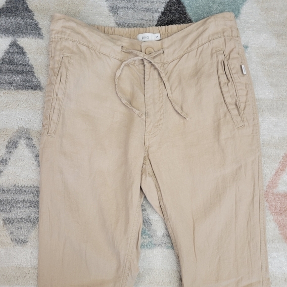 Onia Womens 100% Linen Elastic Waistband Drawstring Straight Leg Pants Size S - Picture 3 of 7